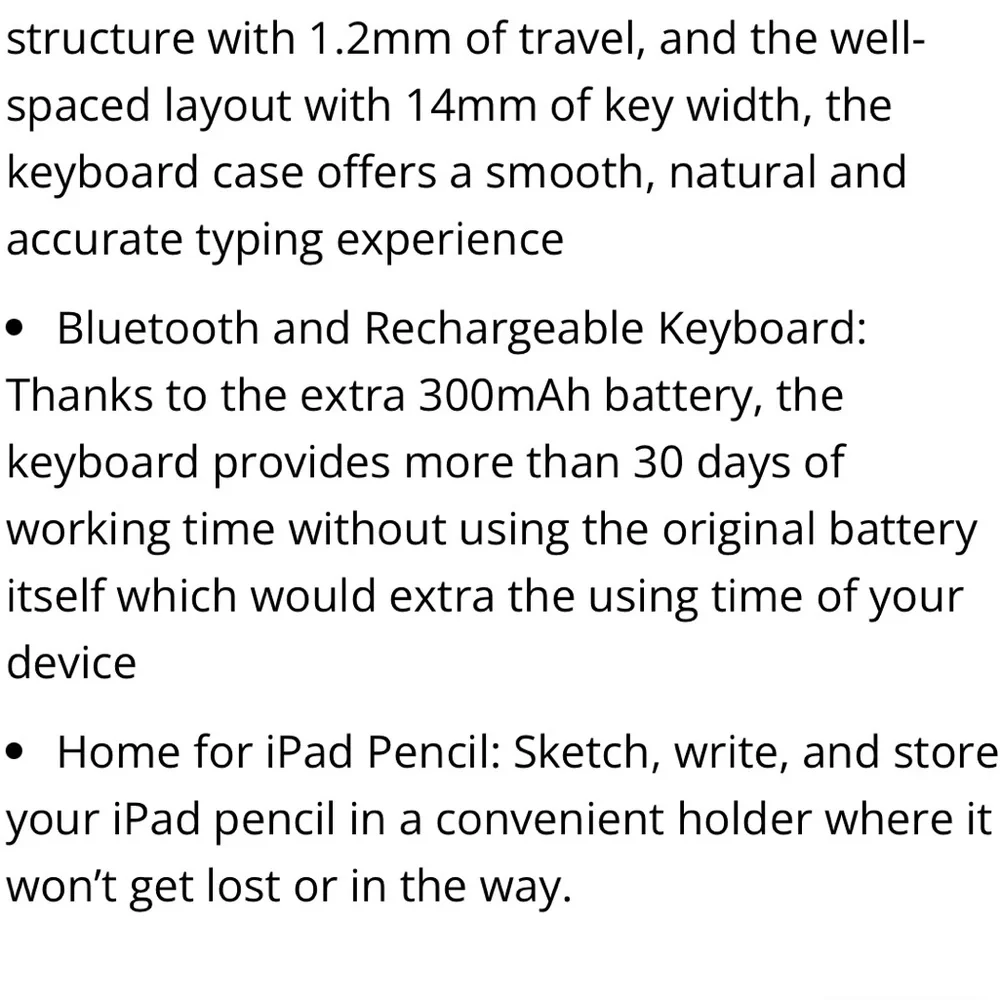 iPad Pro 11” Protective Case w/Stand & Rechargeable Wireless Bluetooth Keyboard